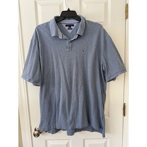 Tommy Hilfiger Men's 3XL Polo Shirt - Classic Fit Pique - Light Blue -Big & Tall
